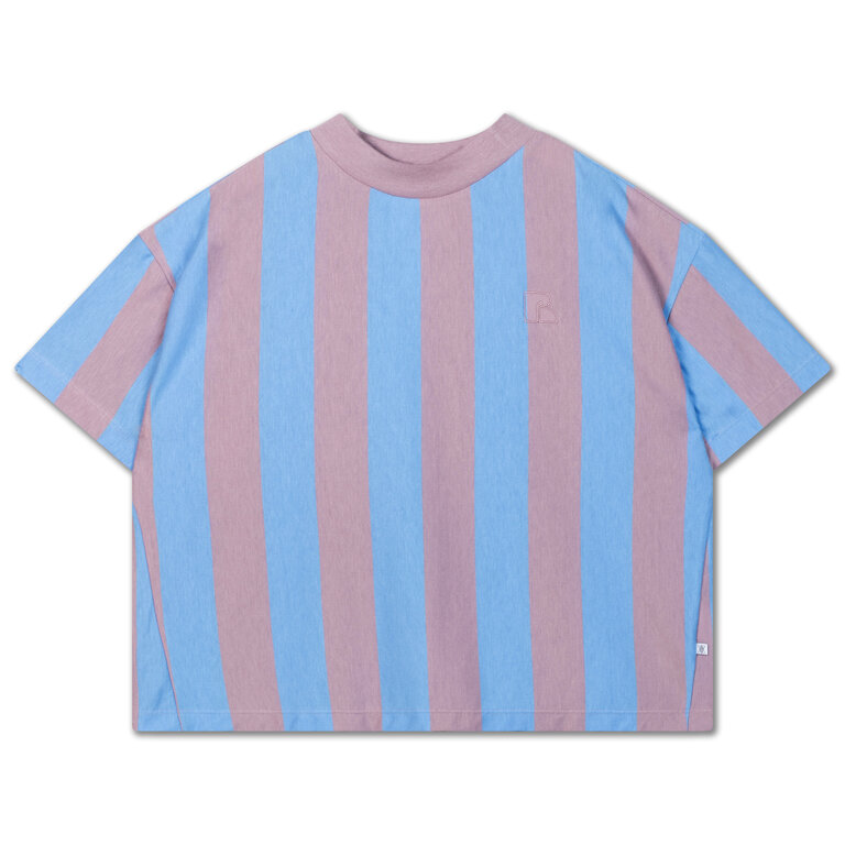 Repose Ams boxy tee // summer blue elderberry stripe