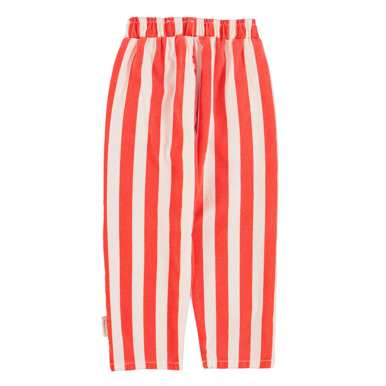 Piupiuchick unisex trousers // white & red stripes