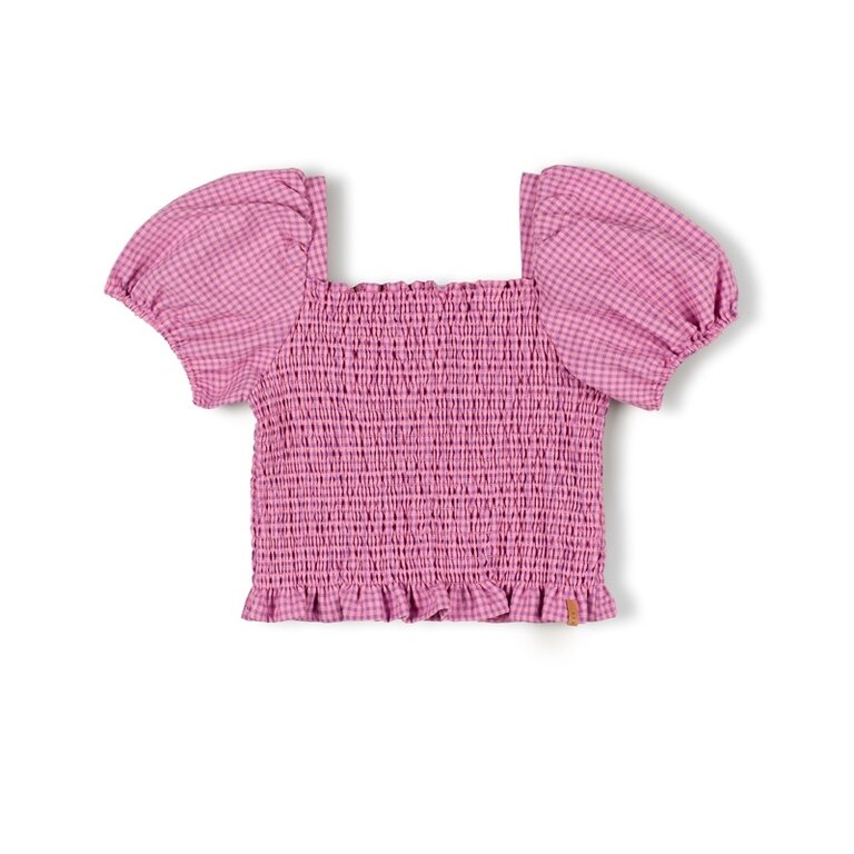 Nixnut smock top // purple checkered