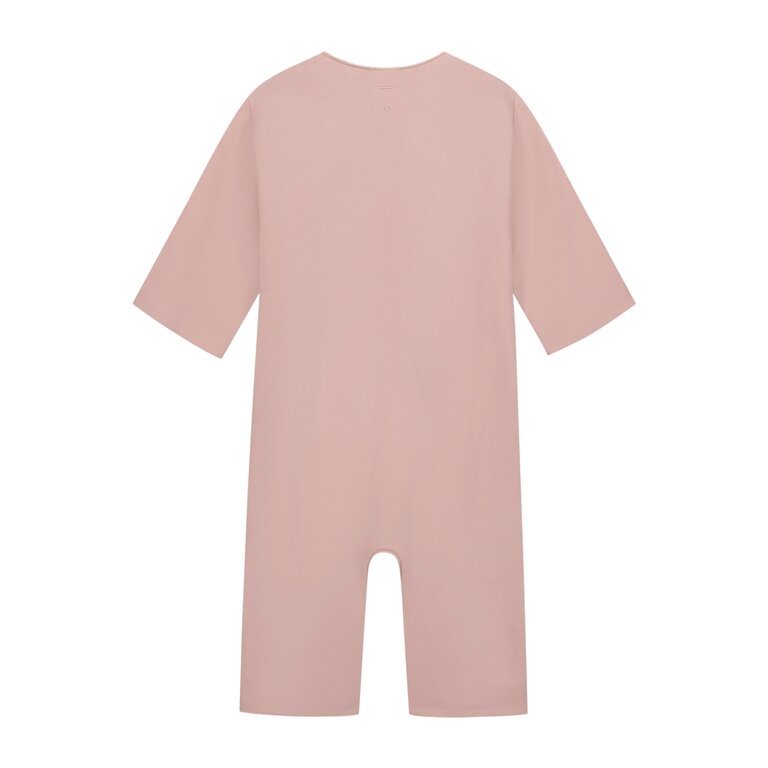 Gray Label baby suit with snaps // faded pink