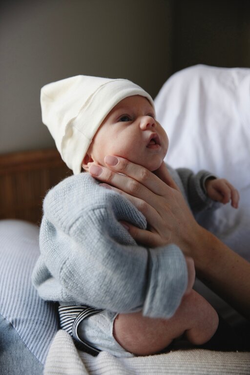 Gray Label baby beanie //  cream