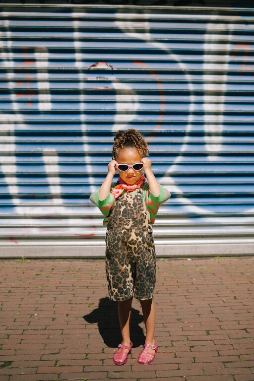 Call me Frankie leopard dungaree // brown