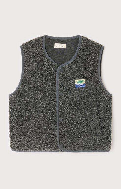 American Vintage hoktown gilet // charcoal melange
