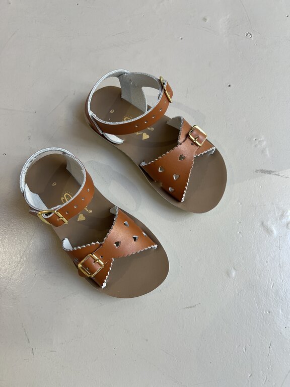 Salt Water Sandals sweetheart youth // tan