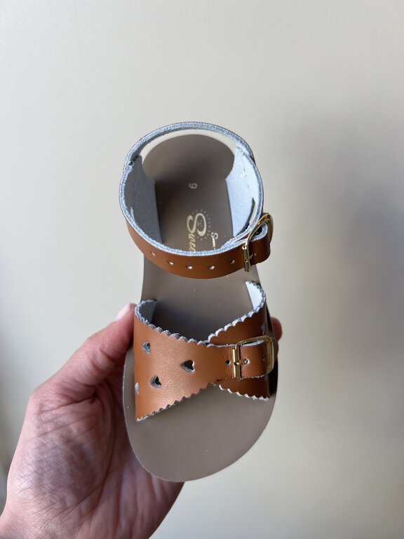 Salt Water Sandals sweetheart youth // tan