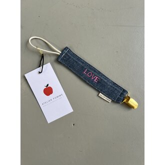 Atelier Pomme pacifier cord // denim