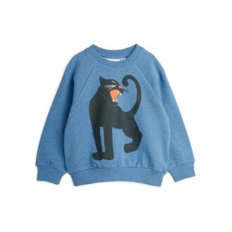 Mini Rodini panther sp melange sweatshirt // blue