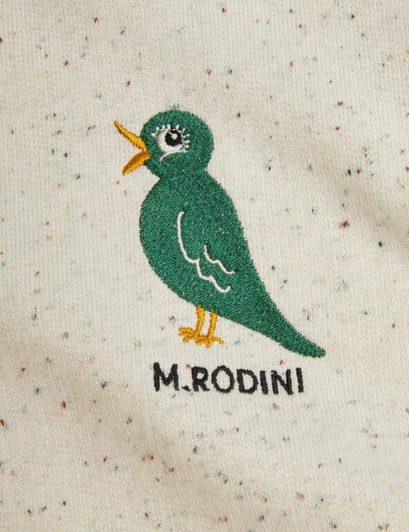 Mini Rodini bird emb neps sweatshirt // offwhite