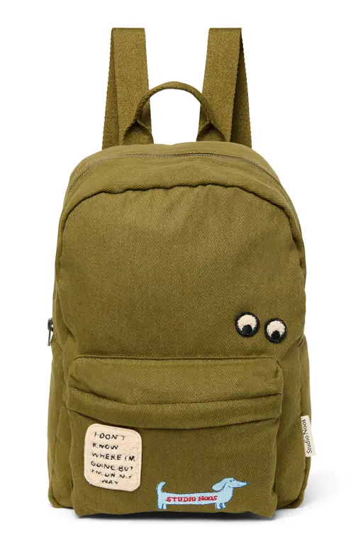 Studio Noos cotton midi backpack // green