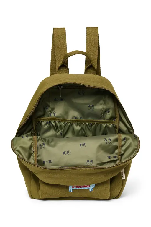 Studio Noos cotton midi backpack // green