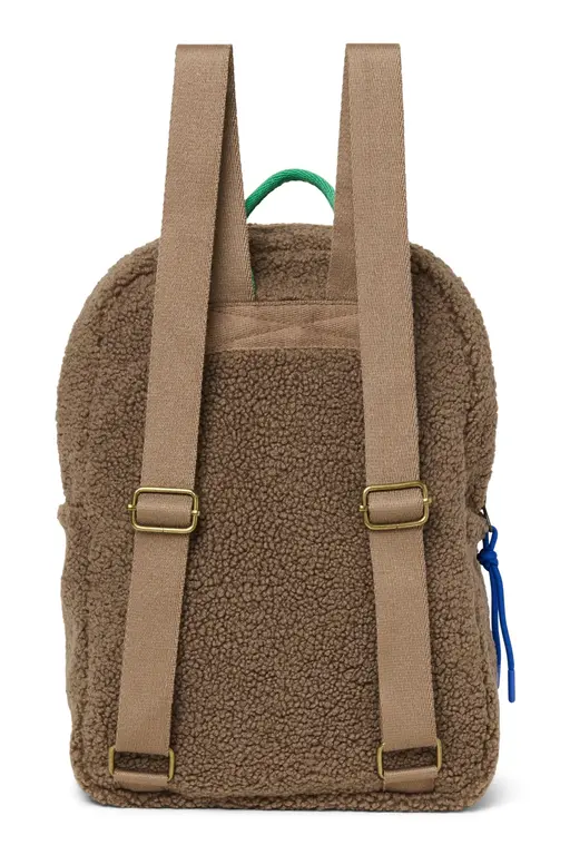 Studio Noos teddy midi backpack // brown/burgundy