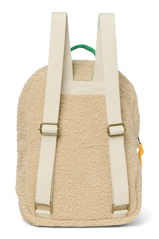 Studio Noos teddy midi backpack // ecru/cobalt