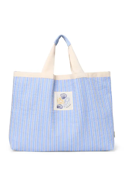 Studio Noos cotton beach bag // blue