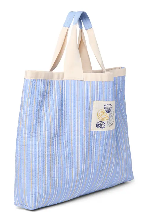 Studio Noos cotton beach bag // blue