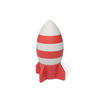 The CoolKidz Project stapeltoren raket // rood wit