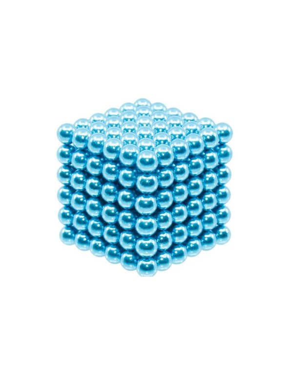 Spelendgoed magneet balletjes // 216 stuks / 5 mm lichtblauw