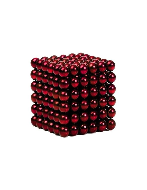 Spelendgoed magneet balletjes // 216 stuks / 5 mm bordeauxrood