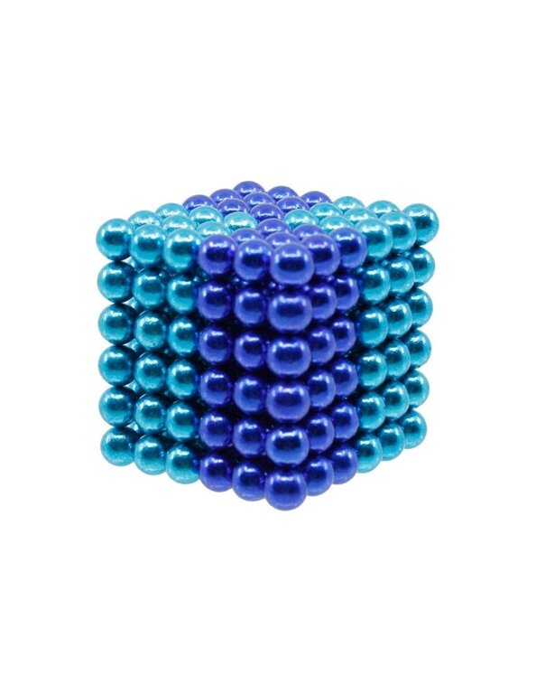Spelendgoed magneet balletjes // 216 stuks / 5mm lichtblauw & blauw