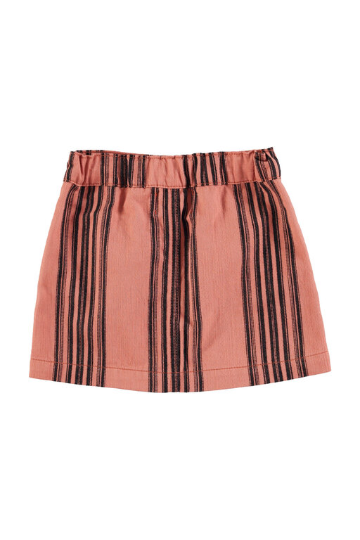 Piupiuchick short skirt // pink w black stripes