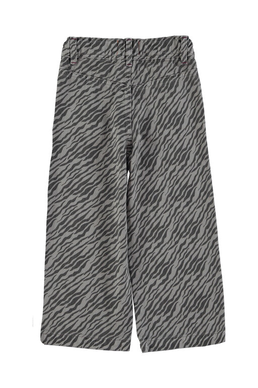 Piupiuchick flare trousers // grey w zebra print