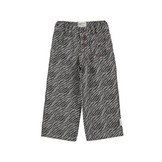 Piupiuchick flare trousers // grey w zebra print