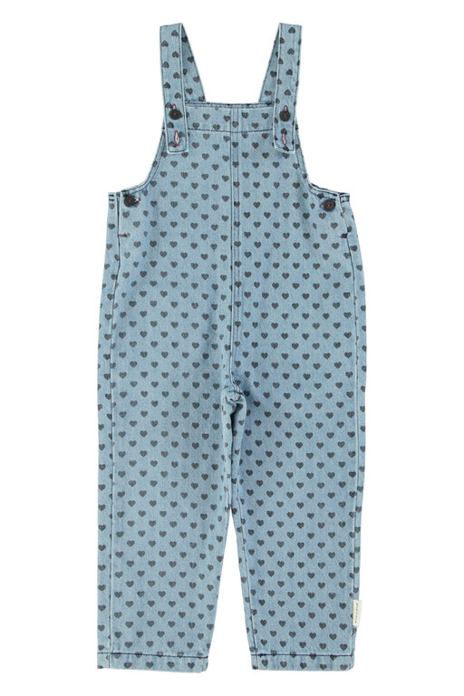 Piupiuchick dungarees // washed blue denim w black hearts