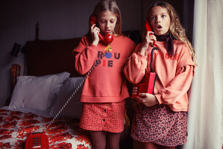 Piupiuchick sweatshirt // pink w groupie print