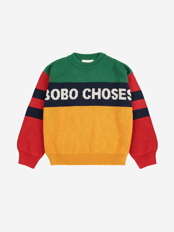 Bobo Choses bobo choses color block jumper // kids