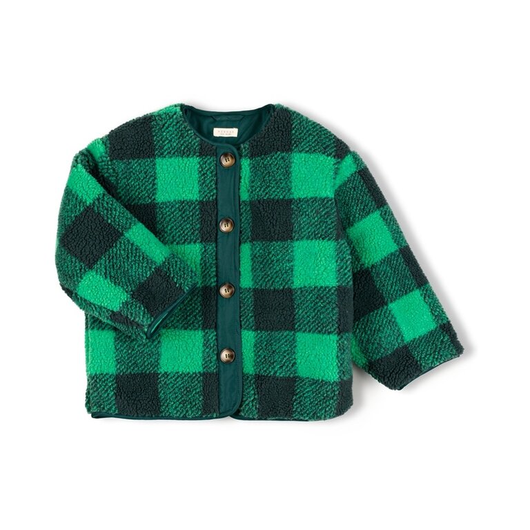 Nixnut check jacket // moss checkered