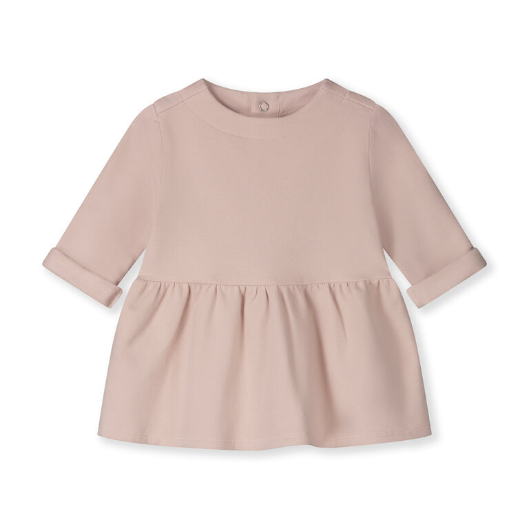 Gray Label baby dress w snaps // faded pink