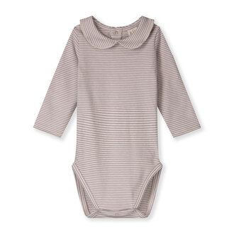Gray Label baby collar onesie // berry/cream