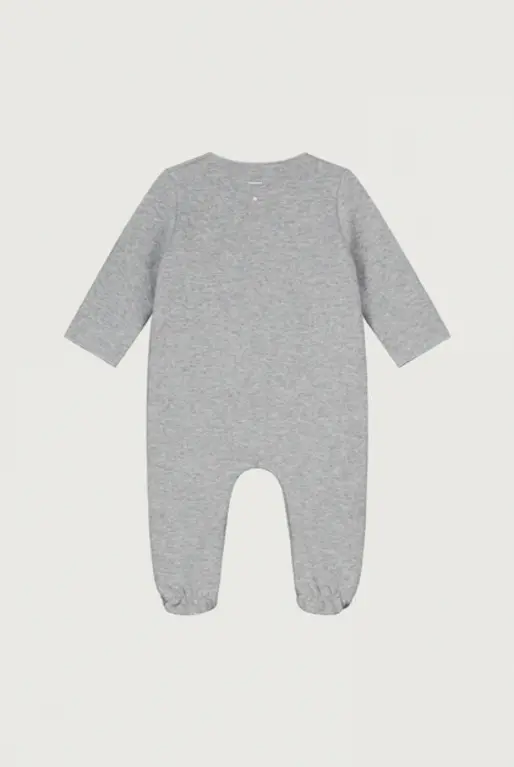 Gray Label newborn suit with snaps  //  grey melange