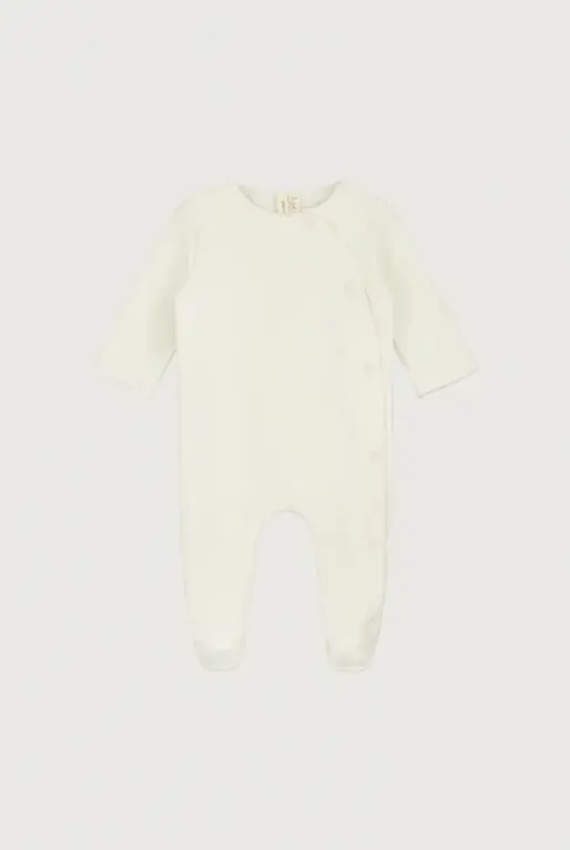 Gray Label newborn suit with snaps  //  cream