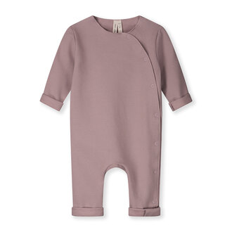 Gray Label baby suit with snaps // berry