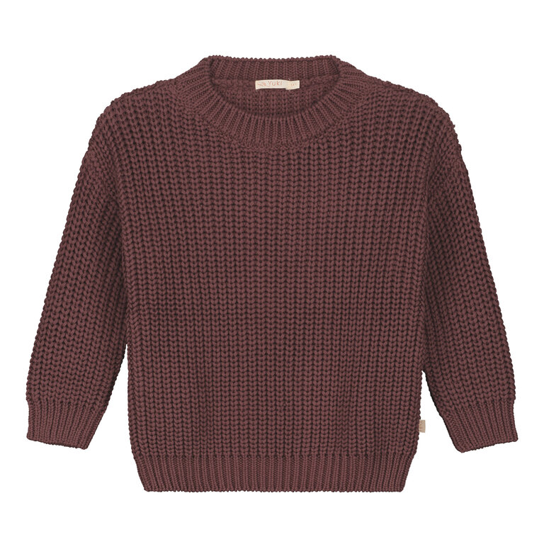 Yuki Kidswear chunky knitted sweater //  fig