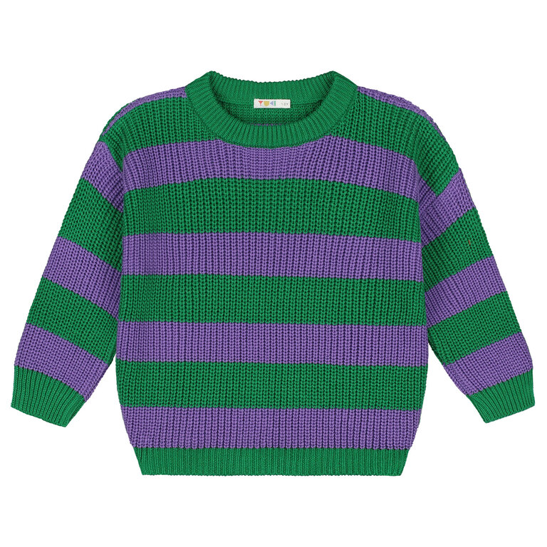 Yuki Kidswear stripes knitted sweater // iris