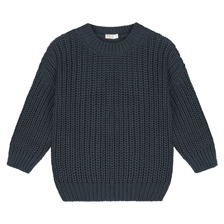 Yuki Kidswear chunky knitted sweater // charcoal