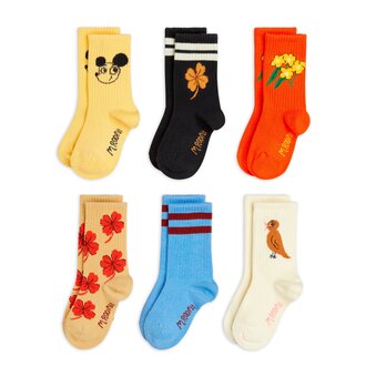 Mini Rodini clover 6-pack socks // multi