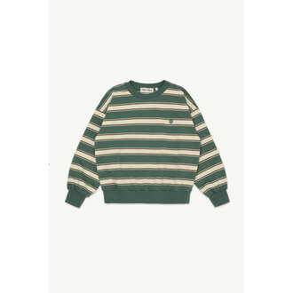 Main Story bubble sweatshirt // balsam green stripe