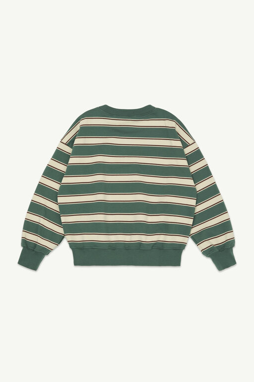 Main Story bubble sweatshirt // balsam green stripe