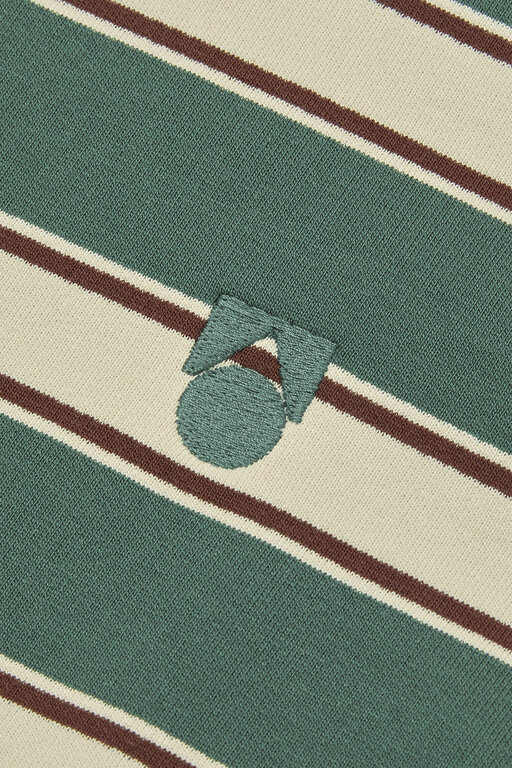Main Story bubble sweatshirt // balsam green stripe
