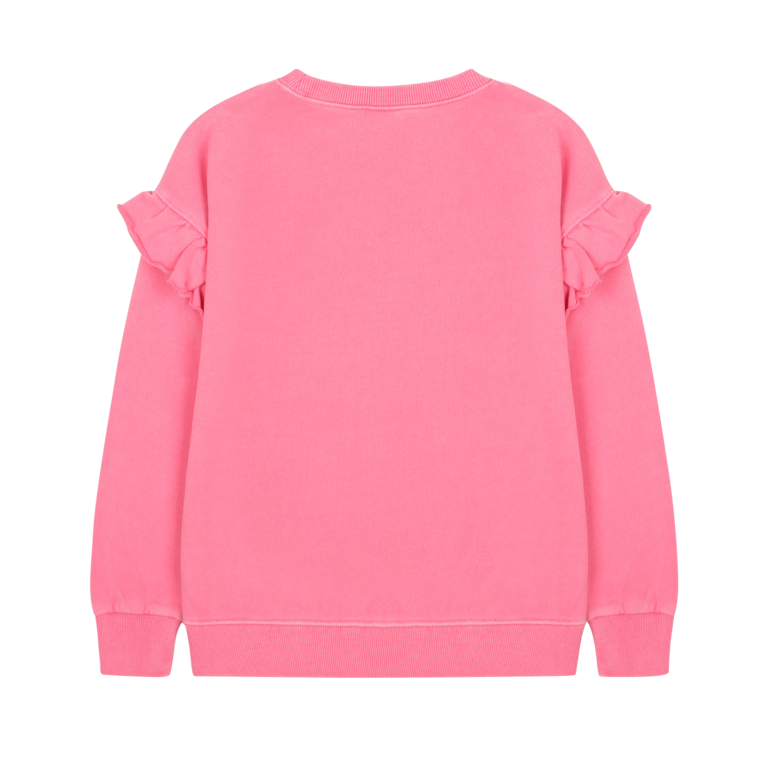 Jelly Mallow together pigment ruffled sweatshirt // pink