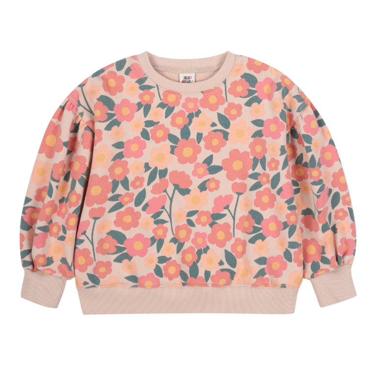 Jelly Mallow coral flower sweatshirt // beige