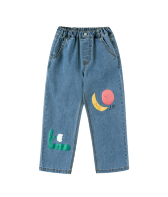 colored nature denim pants // blue