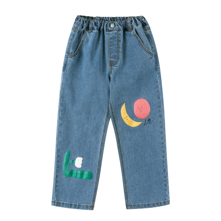 Jelly Mallow colored nature denim pants // blue