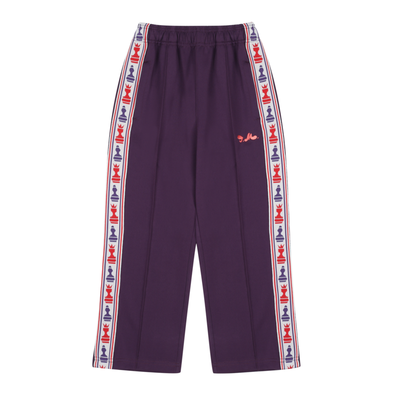 Jelly Mallow chess track pants // purple