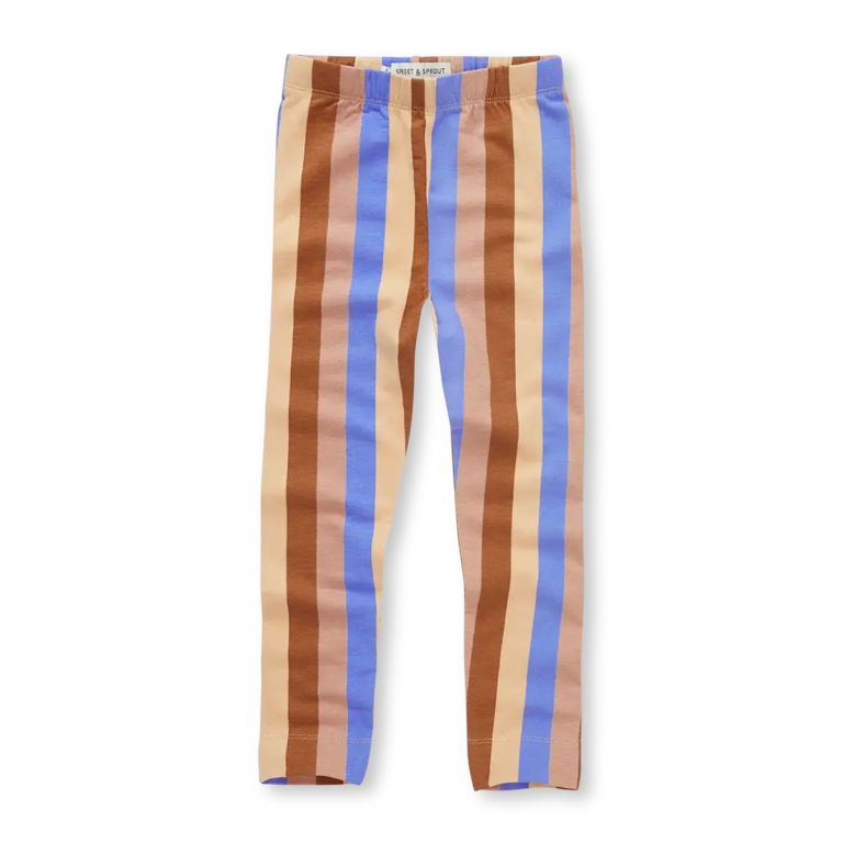 Sproet & sprout winter legging multi color stripe // sand
