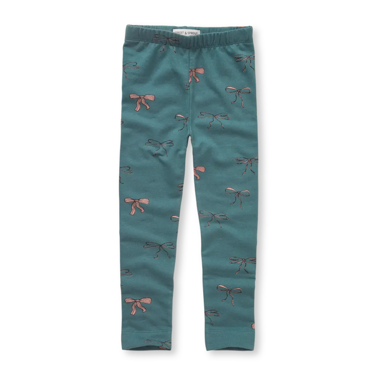 Sproet & sprout winter legging bows // shady green