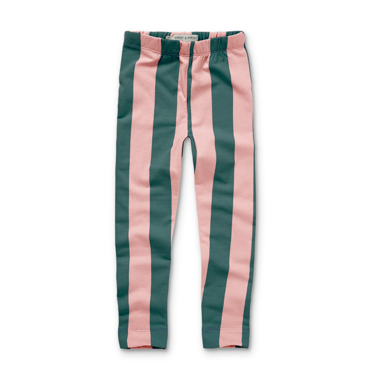 Sproet & sprout winter legging block stripe // peach parfait