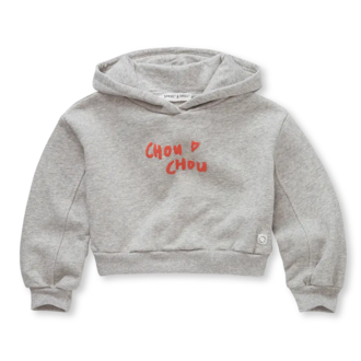Sproet & sprout cropped hooded sweatshirt // grey melee